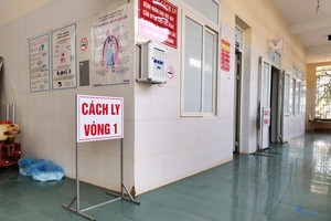 Khu vực cách ly những trường hợp nghi nhiễm Covid-19.