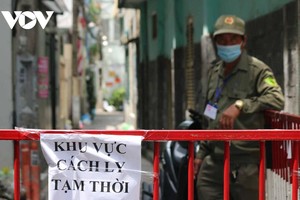 Một khu vực bị cách ly do liên quan ca tái dương tính Covid-19 ở Quận 3.