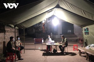 Chốt kiểm soát dịch tại thôn Trung Thịnh, thị trấn Chi Lăng, huyện Chi Lăng, tỉnh Lạng Sơn.