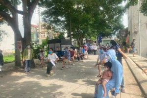 Trung tâm Giáo dục nghề nghiệp-Giáo dục thường xuyên quận Ô Môn là một trong ba cơ sở được sử dụng làm khu cách ly tập trung tại quận Ô Môn. (Ảnh: Thanh Liêm/TTXVN).