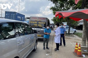 Chốt kiểm tra Y tế trên quốc lộ 51 tỉnh Bà Rịa - Vũng Tàu.