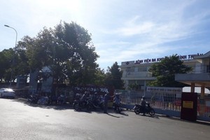 Bệnh viện Đa khoa tỉnh Bình Thuận - nơi đang điều trị 2 trường hợp (BN14252, BN14266).