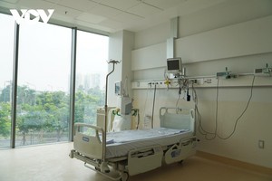 Một phòng bệnh tại Bệnh viện Hồi sức Covid-19 để điều trị bệnh nhân nặng.