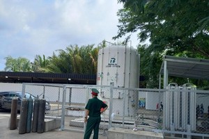 Bồn oxy 7,5m3. (Ảnh: HVĐ).