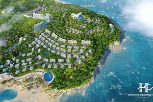 Dự án Sunshine Heritage Mũi Né: HVC Group là tổng thầu thi công hạ tầng điện, chiếu sáng, viễn thông phân khu 65ha (trên tổng diện tích 85ha).