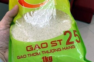 Gạo ST25 của Việt Nam. (Ảnh: TTXVN).