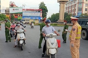 Một chốt kiểm chặn trên địa bàn xã Đại Đồng, huyện Tiên Du, tỉnh Bắc Ninh.