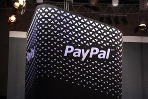 Biểu tượng mạng thanh toán điện tử PayPal tại một sự kiện ở Saint-Denis, gần thủ đô Paris (Pháp). (Ảnh: AFP/TTXVN).