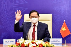 Thủ tướng tham dự Hội nghị Thượng đỉnh Hợp tác Tiểu vùng Mekong mở rộng lần thứ 7. Ảnh: Báo Chinhphu.