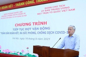 Ông Đỗ Văn Chiến, Bí thư Trung ương Đảng, Chủ tịch Ủy ban Trung ương MTTQ Việt Nam, Trưởng Tiểu ban Vận động và huy động xã hội đã kêu gọi và phát động tiếp tục đợt vận động 'Toàn dân đoàn kết, ra sức phòng, chống dịch COVID-19.' (Nguồn: Trang thông tin điện tử Mặt trận Tổ quốc Việt Nam).