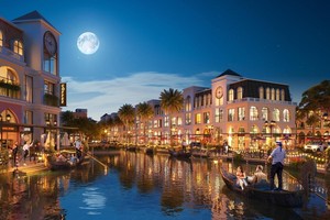 HVD dành phần diện tích lớn phát triển hệ thống kênh đào, tô điểm cho vẻ đẹp kiến trúc của Venezia Beach.