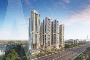 Khu chức năng Sân vận động Phú Mỹ - nơi bố trí ở tạm cho người dân không nắm được kế hoạch của tỉnh, tự phát trở về quề, bị lực lượng chức năng giữ lại chờ để tỉnh đưa về. (Ảnh: TTXVN phát).