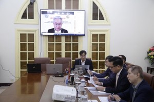 Hội thảo tại điểm cầu BHXH Việt Nam.