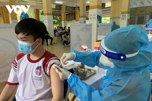 Học sinh tại huyện Củ Chi đã được tiêm vaccine COVID-19 mũi 1. (Ảnh: Kim Dung).