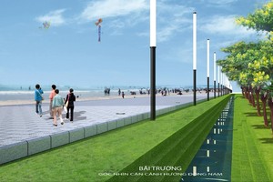 Tuyến đường du lịch ven Bãi Trường sẽ là con đường dạo bộ ven biển dài nhất cả nước.
