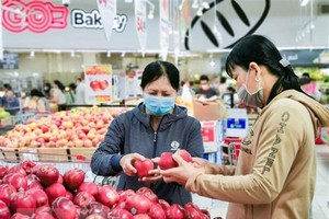 Người dân mua sắm hàng tết tại siêu thị GO! Cần Thơ. (Ảnh minh họa: Thanh Liêm/TTXVN).