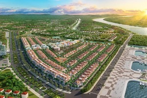 Sun Riverside Village nằm tại tâm điểm giao thương của khu vực, kết nối dễ dàng đến các tỉnh thành lân cận. Ảnh phối cảnh minh họa.