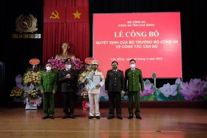 Đại tá Hòa Quang Tưng, Phó Cục trưởng Cục Kỹ thuật nghiệp vụ - Bộ Công an nhậm chức vụ Phó Giám đốc Công an tỉnh Cao Bằng.