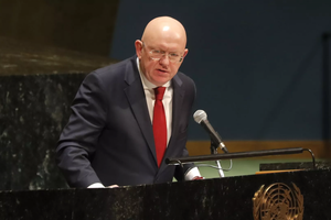Đặc phái viên Nga tại Liên Hợp Quốc Vassily Nebenzia. Ảnh: AP.