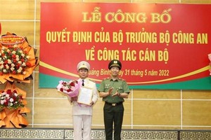 Điều động, bổ nhiệm Đại tá Nguyễn Hữu Hợp làm Giám đốc Công an tỉnh Quảng Bình. (Ảnh: TTXVN phát).