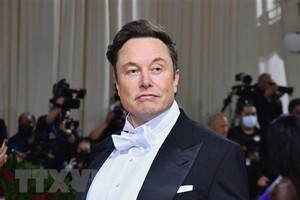 Tỷ phú Elon Musk tại một sự kiện ở New York, Mỹ ngày 2/5/2022. (Ảnh: AFP/TTXVN)