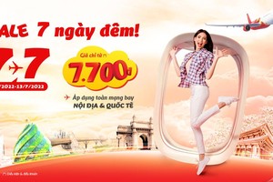 7 ngày vàng săn vé chỉ từ 7.700 đồng bay khắp Việt Nam và quốc tế cùng Vietjet