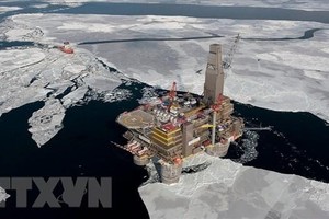 Dự án Sakhalin 2 ở vùng Viễn Đông của Nga. (Nguồn: Shell/TTXVN).
