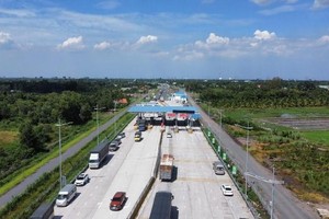 Một đoạn cao tốc Trung Lương - Mỹ Thuận. (Ảnh: N.Mai).