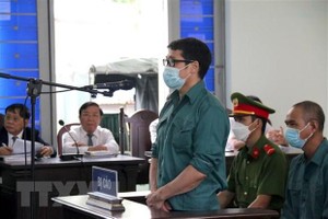 Bị cáo Luyện Xuân Tràng tại phiên xét xử ngày 19/8. (Ảnh: Nguyễn Thanh/TTXVN)