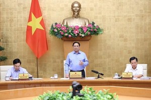 Thủ tướng Phạm Minh Chính phát biểu chỉ đạo. (Ảnh: Dương Giang/TTXVN).