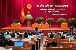 Dự án đươc điều chỉnh lần thứ 3 tài Kỳ họp thứ 10 của HĐND tỉnh Quảng Ninh nhiệm kỳ 2021-2026, ngày 31/8/2022. Ảnh: Thu Lê.