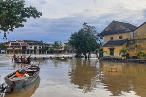Các lực lượng chức năng khẩn trương khắc phục hậu quả. (Ảnh Trần Tĩnh/TTXVN).