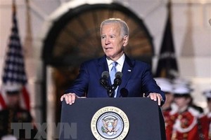 Tổng thống Mỹ Joe Biden phát biểu tại một sự kiện ở Washington D.C. (Ảnh: AFP/TTXVN).
