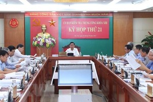 Ủy ban Kiểm tra Trung ương họp kỳ thứ 21. (Ảnh: Lâm Khánh/TTXVN).