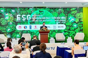 Tổng biên tập Báo Đầu tư, Lê Trọng Minh phát biểu khai mạc Hội thảo.