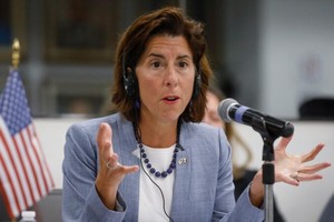 Bộ trưởng Thương mại Hoa Kỳ Gina Raimondo tại Hội nghị thường niên lần thứ hai về Đối thoại Kinh tế Cấp cao tại Thành phố Mexico, ngày 12/9/2022 (Ảnh: AP)