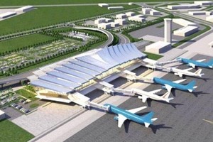 Phối cảnh một cảng hàng không.