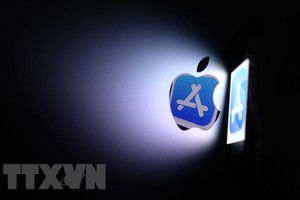 Biểu tượng App store của Apple. (Ảnh: AFP/TTXVN)