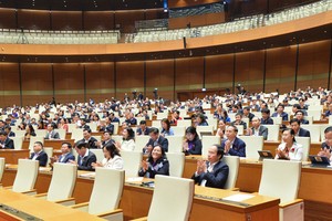 Phiên họp sáng 9/1 của Quốc hội.