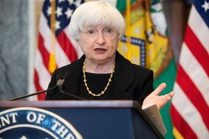Bộ trưởng Tài chính Mỹ Janet Yellen phát biểu tại Washington, D.C. (Mỹ). (Ảnh: AFP/TTXVN).