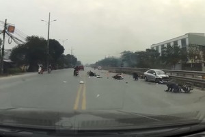 Hiện trường vụ tai nạn. (Nguồn: Công an cung cấp).