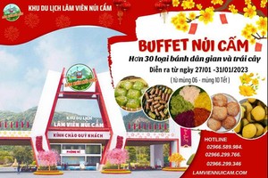 Buffet Núi Cấm đã được Set up cho “sô” diễn dài ngày từ M6 - M10 Tết.