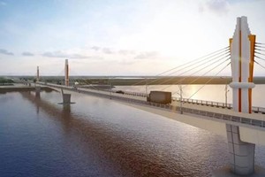 Phối cảnh cây cầu hữu nghị thứ 5 giữa Thái Lan và Lào. (Nguồn: nationthailand.com)