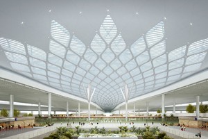 Phối cảnh sảnh đi Nhà ga hành khách sân bay Long Thành.