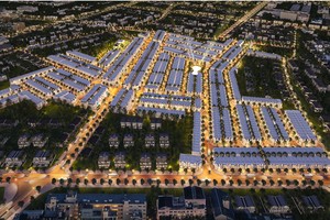 Phối cảnh tổng thể khu compound thông minh, khép kín, giá rẻ 5F Apollo.