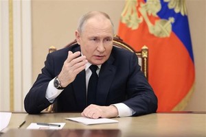 Tổng thống Nga Vladimir Putin phát biểu tại cuộc họp ở Moskva. (Ảnh: AFP/TTXVN)