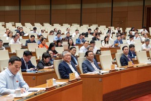 Phiên họp sáng 5/4 của hội nghị đại biểu Quốc hội chuyên trách.