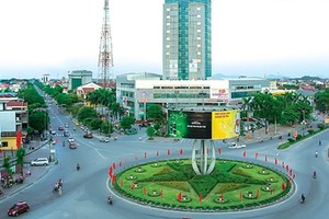 Một góc trung tâm TP. Hà Tĩnh.