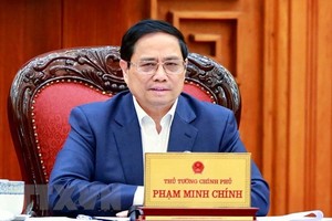 Thủ tướng Phạm Minh Chính chủ trì cuộc họp về bảo đảm cung ứng điện cho sản xuất kinh doanh và tiêu dùng. (Ảnh: TTXVN)
