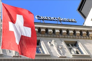 Chi nhánh ngân hàng Credit Suisse ở Lucerne, Thụy Sĩ. Ảnh: THX/TTXVN